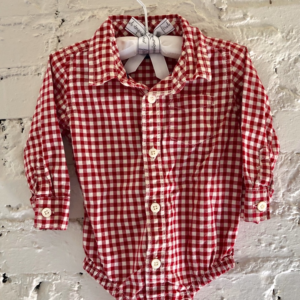 Gap Gingham Onesie